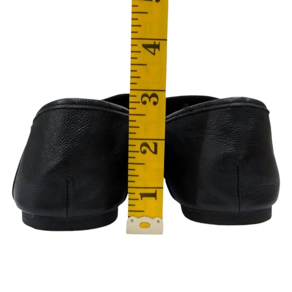 Primark Leather Flats Womens Solid Black Square Toe Slip On Shoes Size 9 - Picture 10 of 11